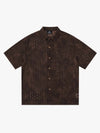 Perforated Acid-Wash Short Sleeve Shirt 