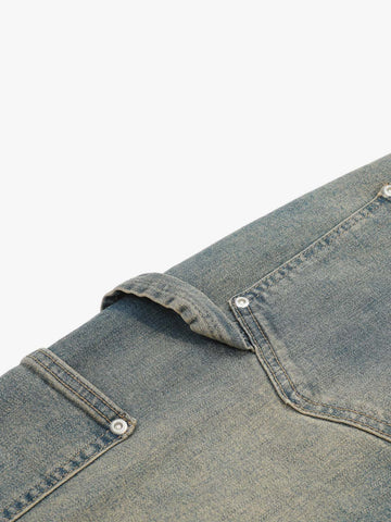 Inside-Out Washed Flared Jeans