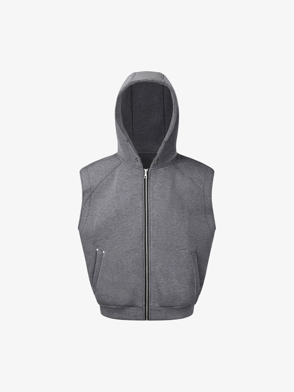 Rivet Hooded Zip Vest