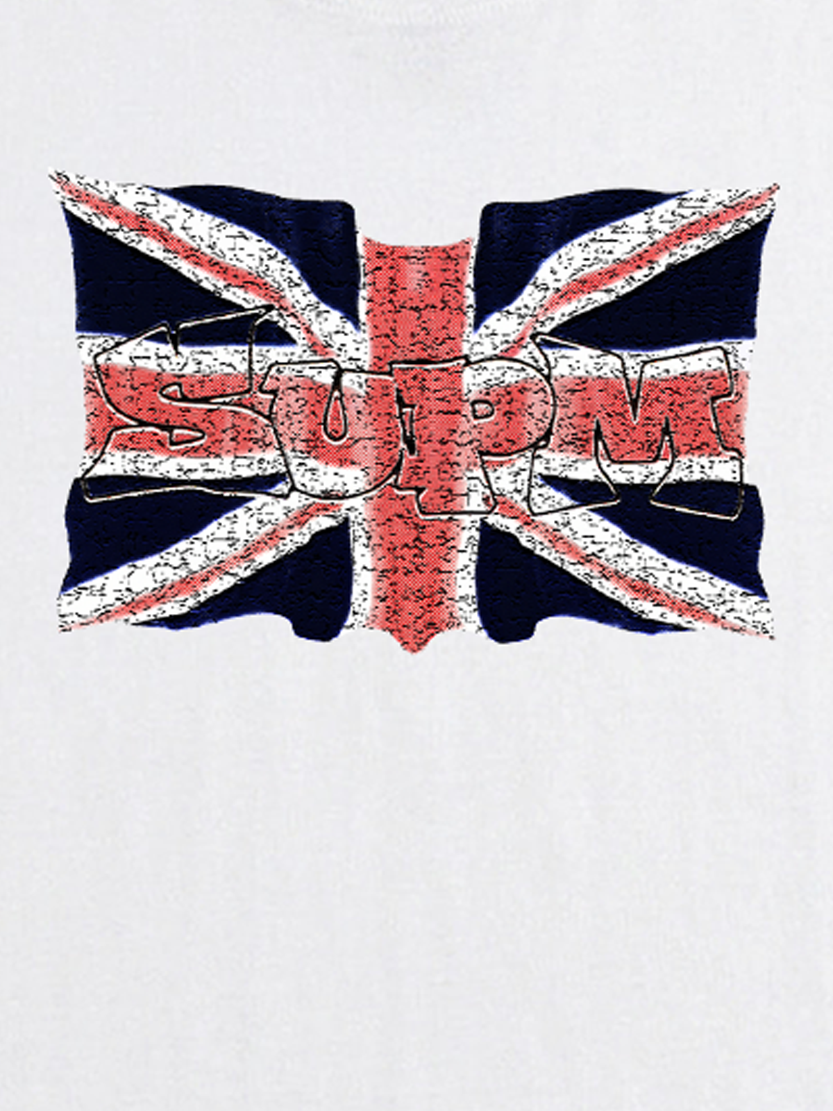 Union Jack Graphic Ripped Layered Tee