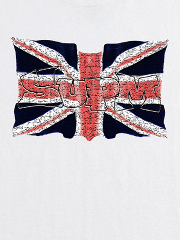 Union Jack Graphic Ripped Layered Tee