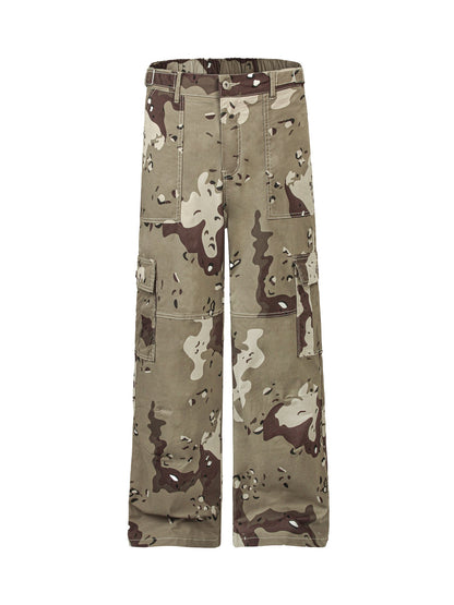 Thesupermade Multi-pocket Cargo Camouflage Pants 