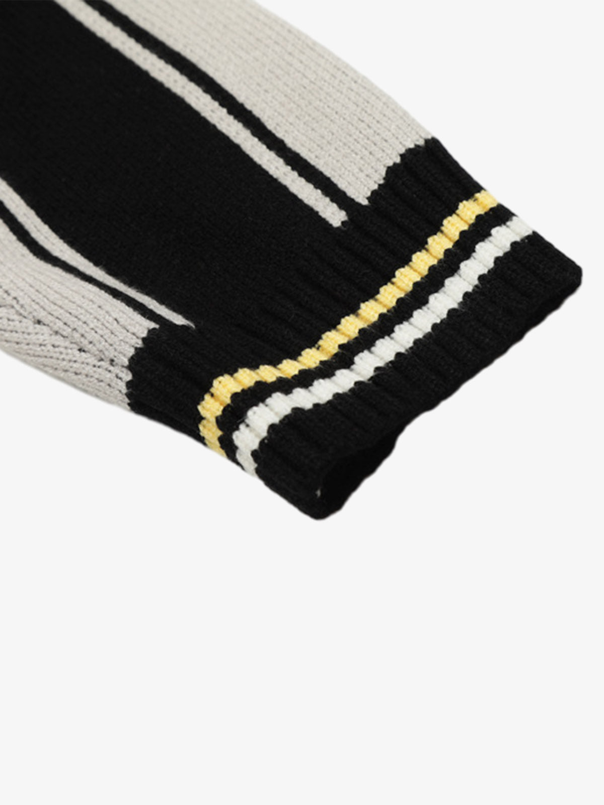 Crest Embroidered Striped Polo Sweater