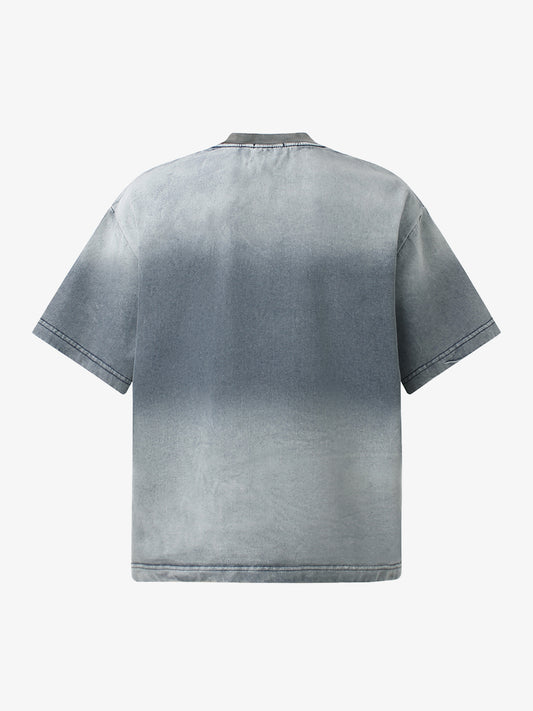 Ombre Washed Denim T-Shirt
