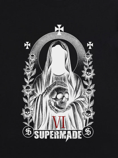 Thesupermade Dark Gothic Headless Skull Death T-shirt 
