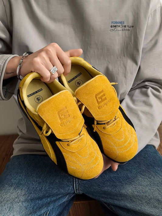 Stylish Yellow Casual Sneakers for Everyday Wear - Comfortable and Versatile Design 