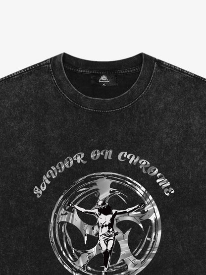 SAVIOR ON CHROME Graphic T-Shirt 
