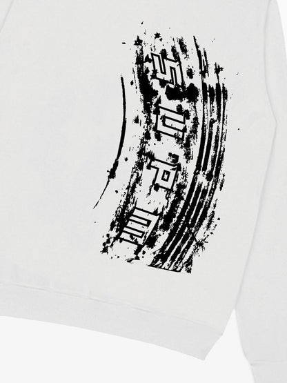 Tire Track Pattern Design Print Sweatshirt 