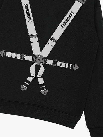Racing Seat Belt Graphic Sweatshirt 