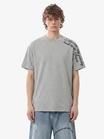 Rose Cross Slogan Graphic T-Shirt 