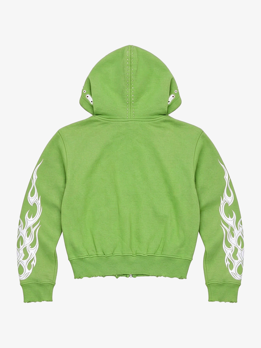 Graphic Streetwear Zip-Up Jacket