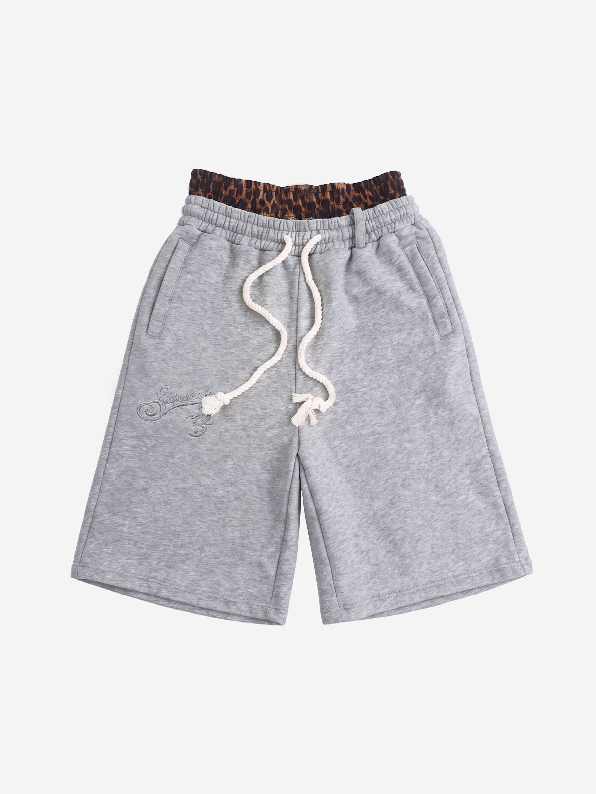 Logo Embroidery Double Waist Shorts