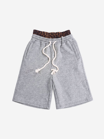 Logo Embroidery Double Waist Shorts