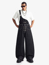 Detachable One-Shoulder Denim Overalls