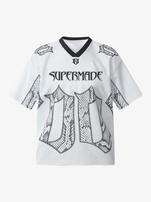 Jersey Style Snake Print T-Shirt - 2418 