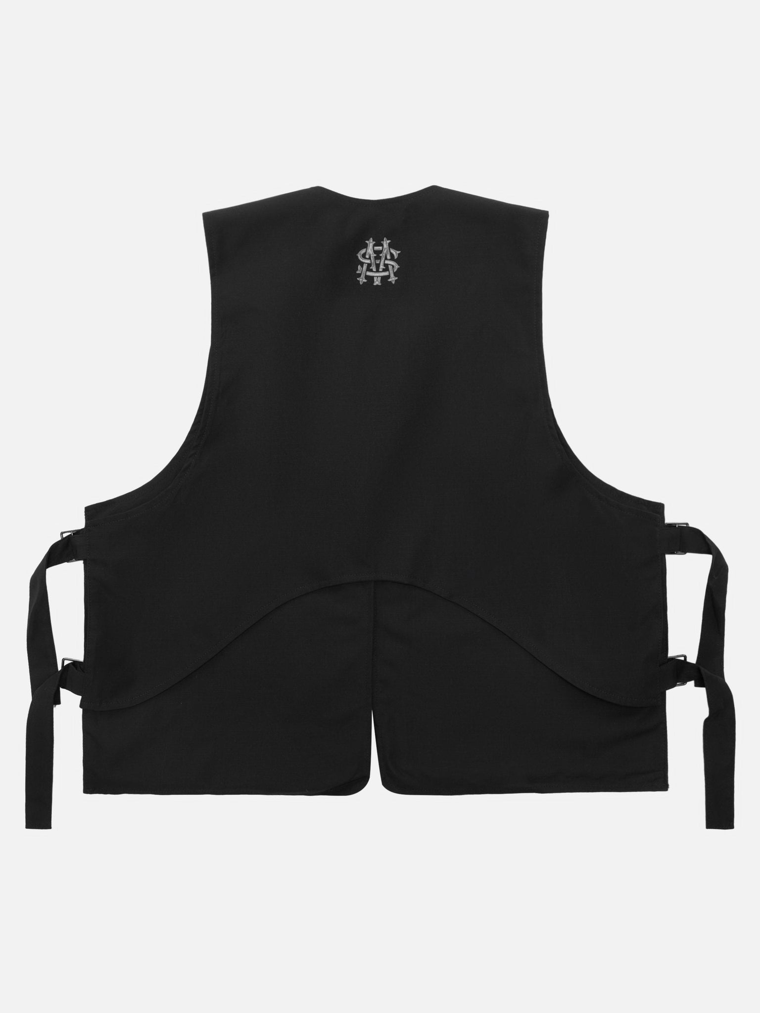 Thesupermade Skeleton Print Padded Cargo Vest -1201