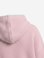 Embroidered Logo Zip-Up Hoodie; Pink / S, Pink / M, Pink / L, Pink / XL, Pink / 2XL