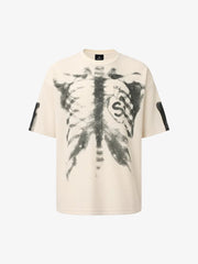 X-Ray Skeleton Graphic Waffle T-Shirt 