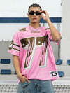 Pink Flame Print Jersey T-shirt - 2390 
