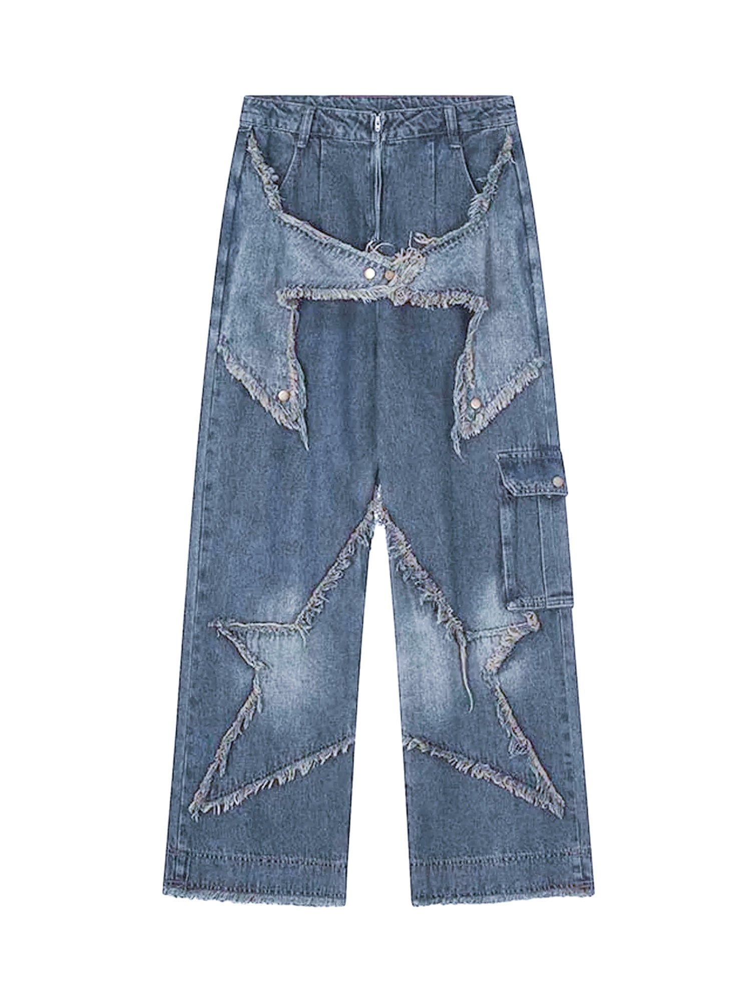 Thesupermade Patch Embroidered Straight-leg Jeans - 1572