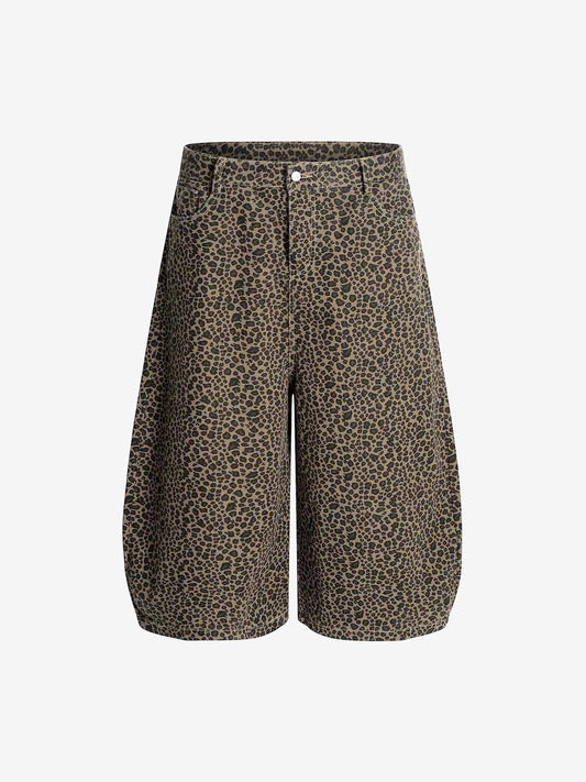 Cheetah Print Baggy Barrel Jorts 