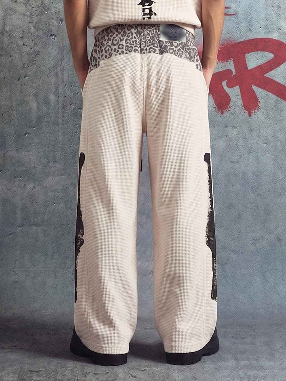Skeleton Graphic Sleeveless Top and Pants Set - 2628 