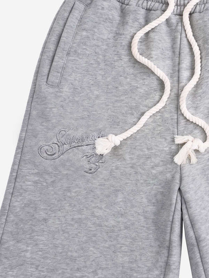 Logo Embroidery Double Waist Shorts