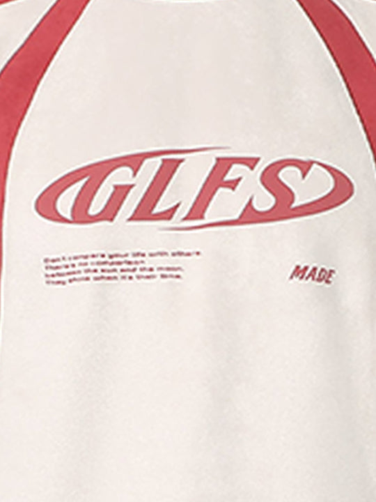 Jersey Deconstructed Contrast Color Stitching Print T-shirt - 2407 