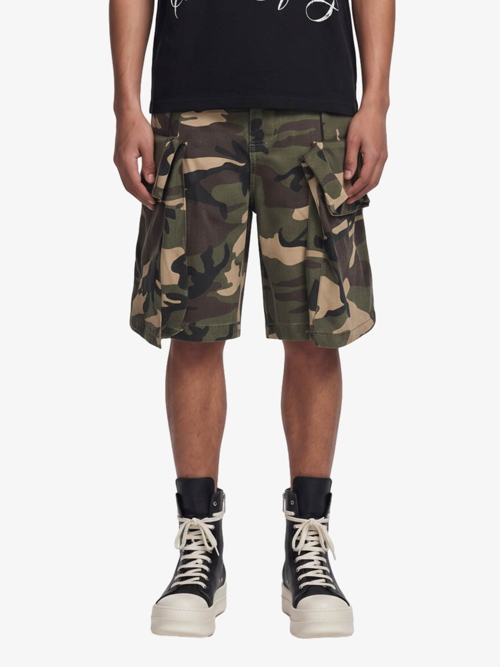 Camouflage Cotton Cargo Multi Pocket Jorts 