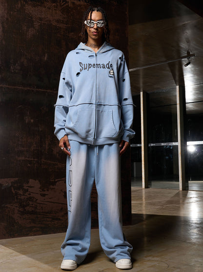Original Washed Hooded Sweatshirt Suit 