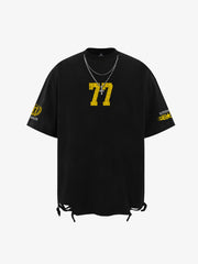 Detachable Chain Necklace Casual T-Shirt