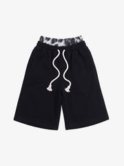 Logo Embroidery Double Waist Shorts