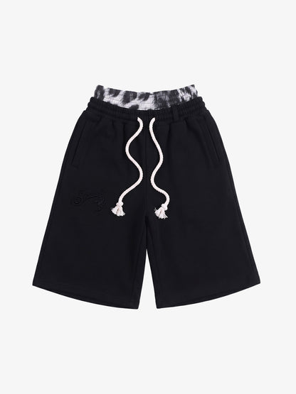 Logo Embroidery Double Waist Shorts
