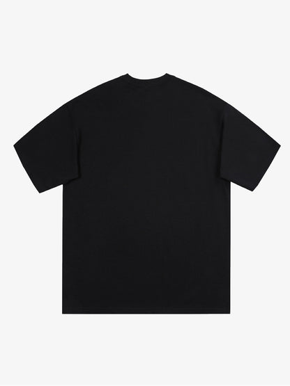 SUPERMADE Blue Art Graffiti Pattern T-Shirt 