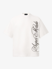 Side Script Waffle Knit T-Shirt