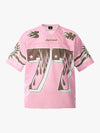 Pink Flame Print Jersey T-shirt - 2390 