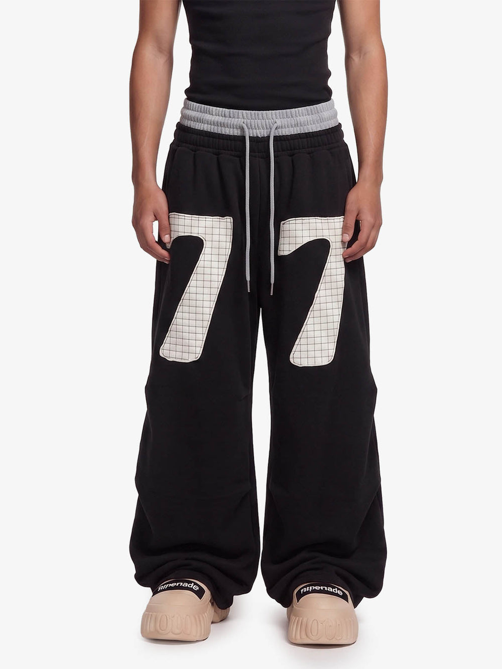 Double-Waisted Ruched Sweatpants 
