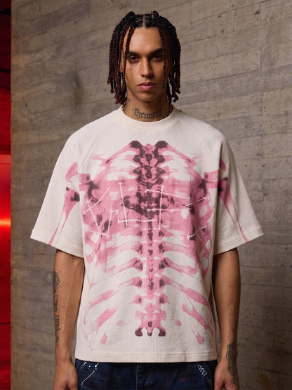 Rib Cage Print Gradient T-Shirt