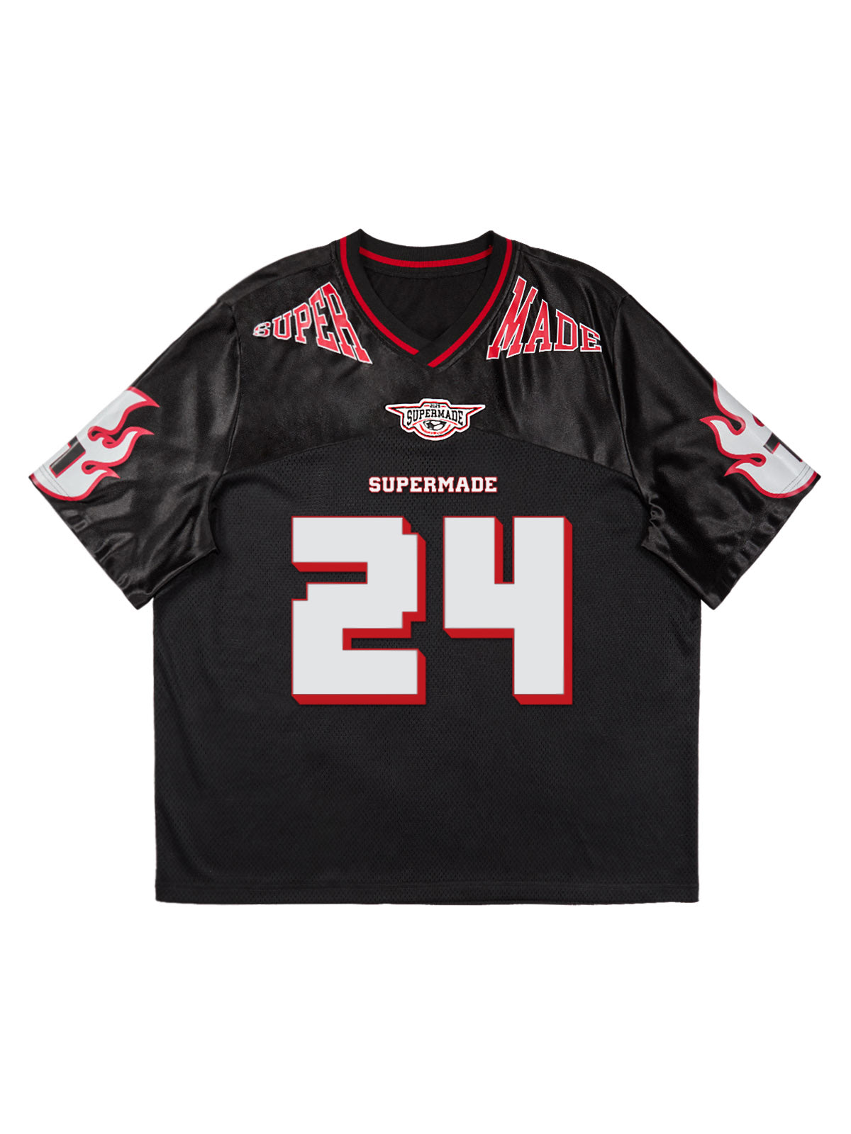 Original Flame Print Football Jersey T-Shirt