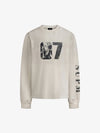 Distressed 07 Graphic Print Washed Long Sleeve T-Shirt 
