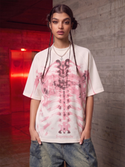 Rib Cage Print Gradient T-Shirt