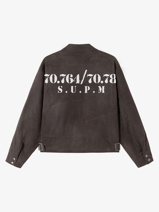 Vintage Washed Batik Spray Color Work Jacket 