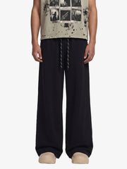 Drawstring Wide Leg Relaxed Sweatpants 