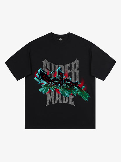 Original Retro Street Graffiti Graphic T-Shirt 