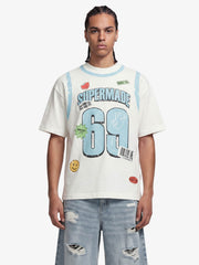 Distressed Number 69 Graphic Print T-Shirt 