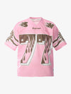 Pink Flame Print Jersey T-shirt - 2390 