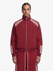 Striped Zip-Up Track Jacket and Wide-Leg Track Pants Set 