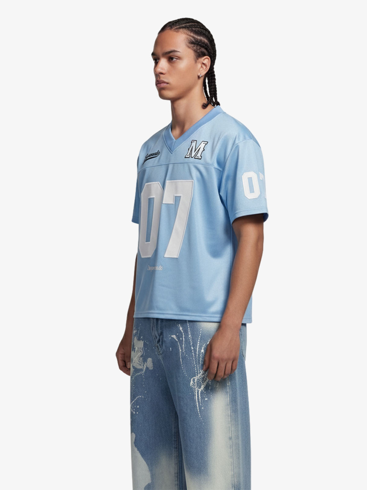 Jersey Loose Satin 07 Stitching Sports T-Shirt 