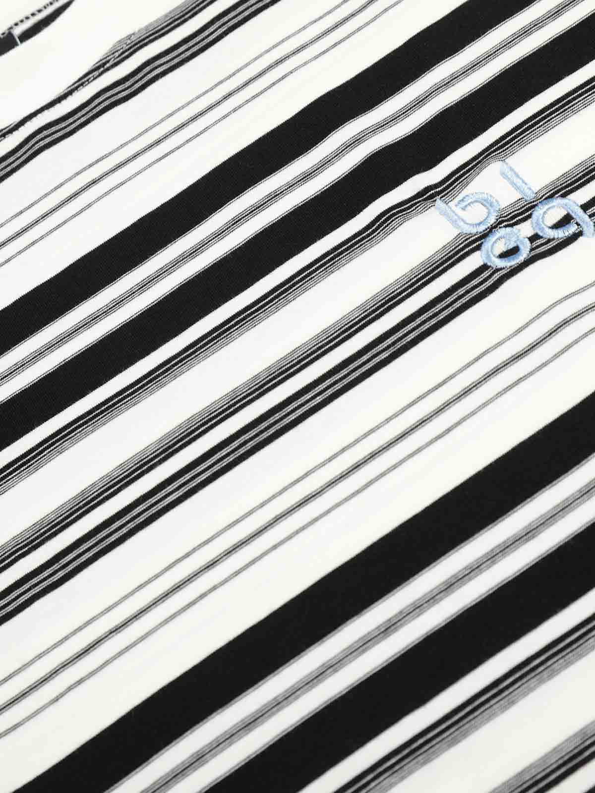 Color Block Striped Embroidered Long Sleeve T-Shirt