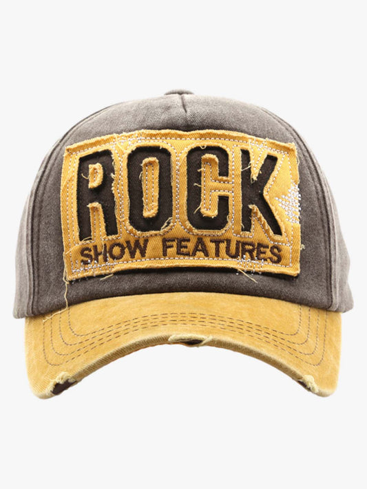 Distressed Baseball Cap with Embroidered Lettering - Perfect for Casual Wear and Outdoor Activities 